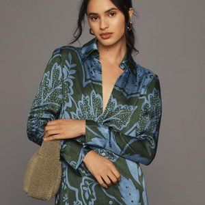 Corey Lynn Calter Long-Sleeve Printed Shirt Dress